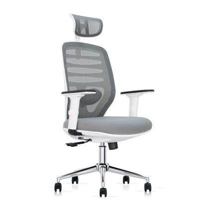 Офис стол FL8036 сив плат64X64X120-128СМ