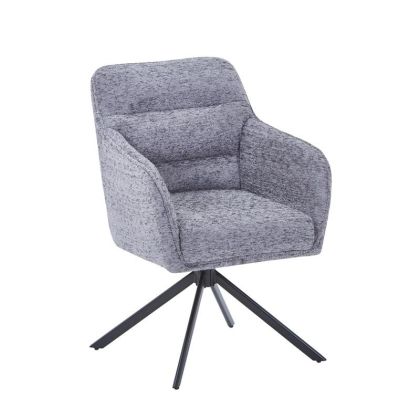 Стол Chloe сив плат с метални крака 57X61X85СМ