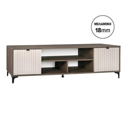 Тв шкаф Aura 183 2V тютюнев цвят с кашмир 183X50X40СМ
