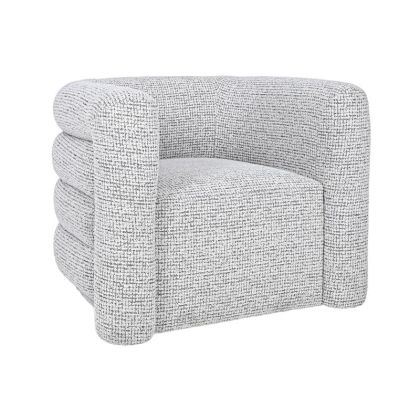 Armchair Fiora white fabric 70X91X81CM
