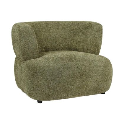 Haven armchair, green fabric, 71X90X87CM