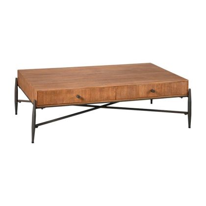 Холна маса Noria с метални крака и кафяв фурнир 120X62X38СМ