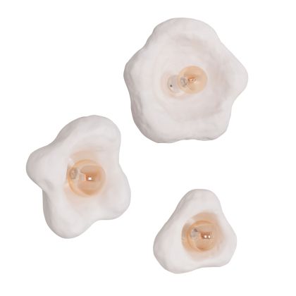 Комплект от 3 стенни аплици Luxon HM10725.01 фибро цимент в бяло [sml]