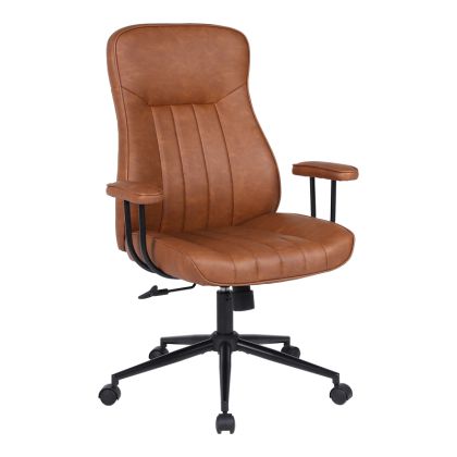 Офис стол Philareti кафяв PU 74x71.5x108-118см