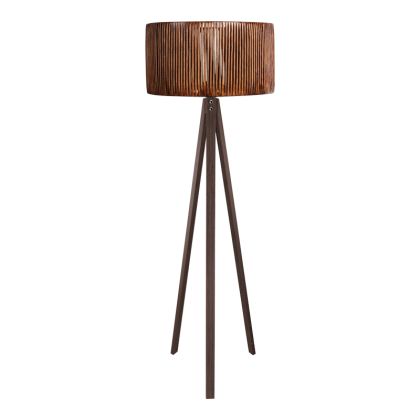 Лампион Carner E27 орех MDF с тъмнокафяв цвят Φ45x155см