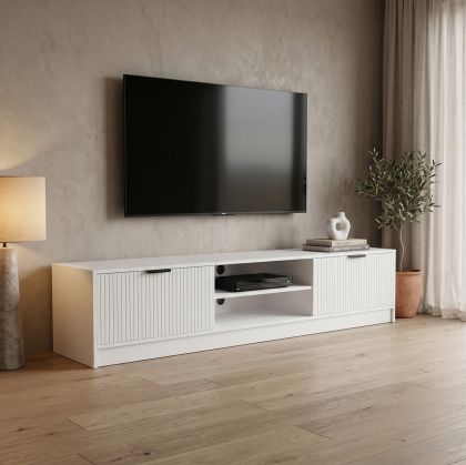 ТВ шкаф Lemardo бял 180x40x40см