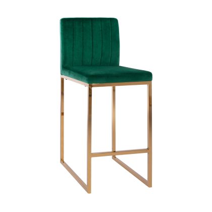 Бар стол Piper Velvet Cypress &amp; Gold Metallic Frame HM8525.03 40X49X96 см