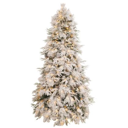 Светещо снежно дръвче Wonderland 240 см с 450 топли бели Led светлини (8 програми)