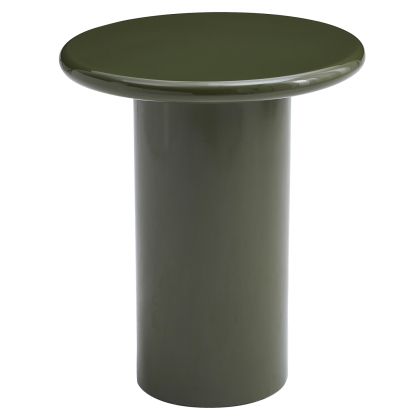 Странична маса Solna HM18455.07 Mdf в гланцов маслинено зелен цвят Φ50X59HСМ.