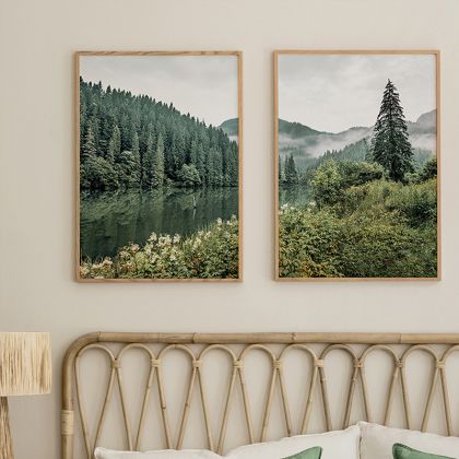 Картина в рамка Veronde diptyque с дигитален печат 33x1.5x48см