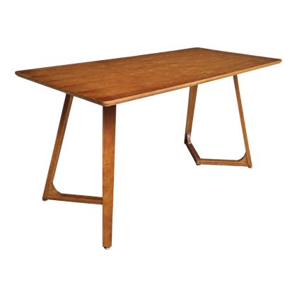 Трапезна маса Pendra от орех, MDF, с крака от масивна дървесина 150x80x75см