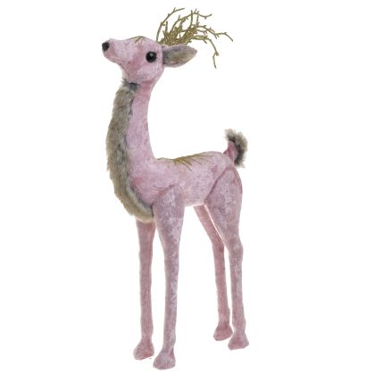 Коледна фигура розов елен