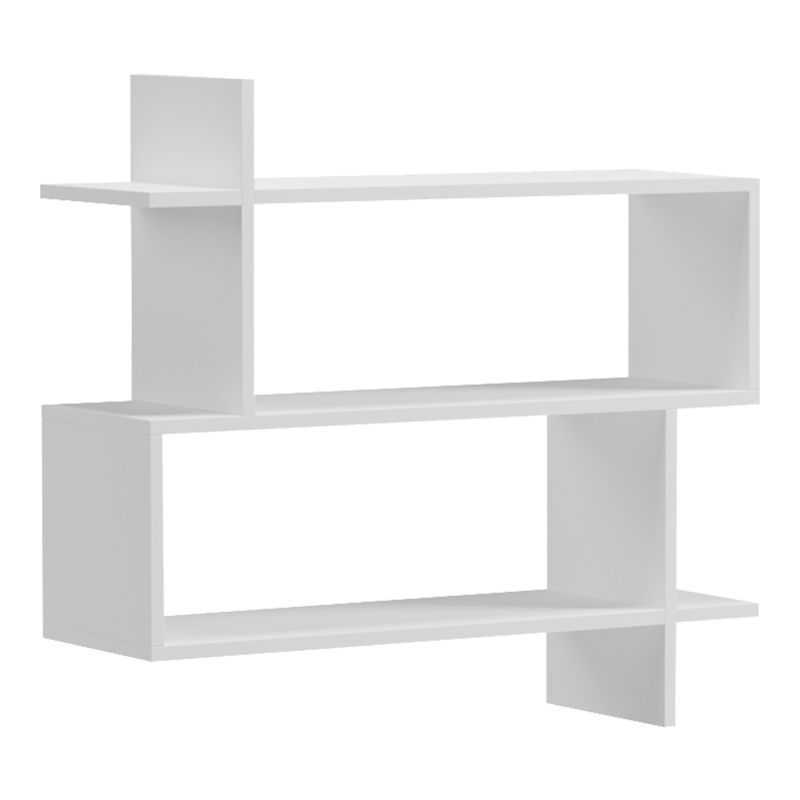 Parallel стенен рафт бял 70x22x65.5см