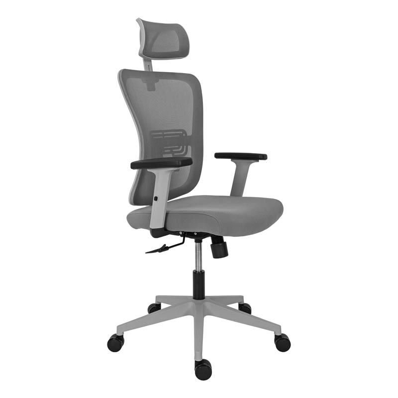Офис стол FL9088 сива облегалка - сива седалка 60X60X119-129СМ