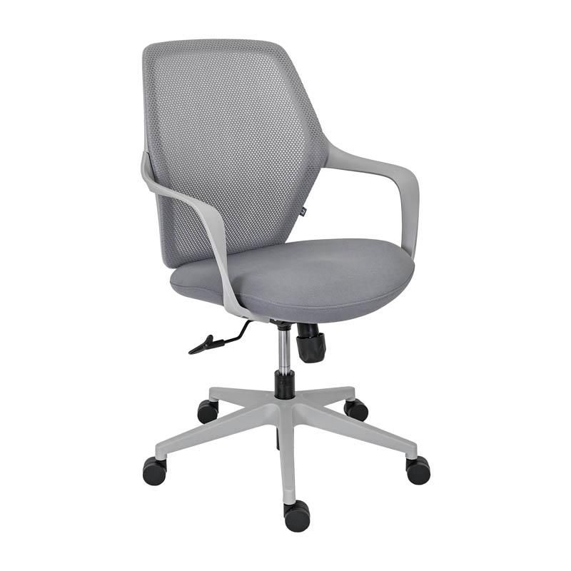 Офис стол FL921 сив плат сива рамка 63X57X92-102СМ