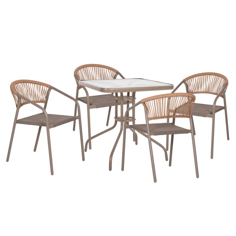 Градинска маса и столове 5ч. Figo HM10880.04 метал