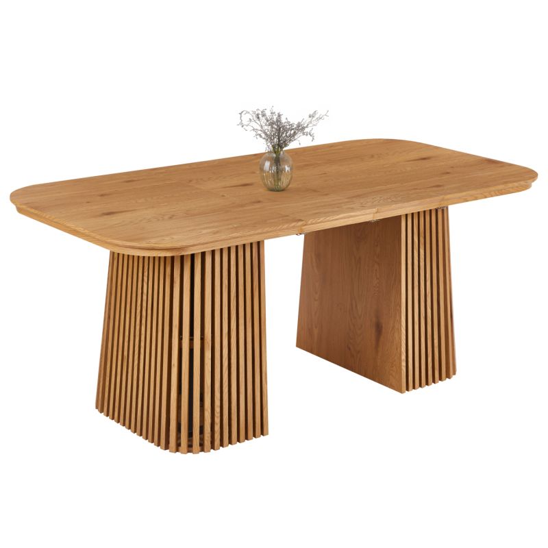 Разтегателна трапезарна маса Verlo HM18436 Mdf в естествен дървен цвят