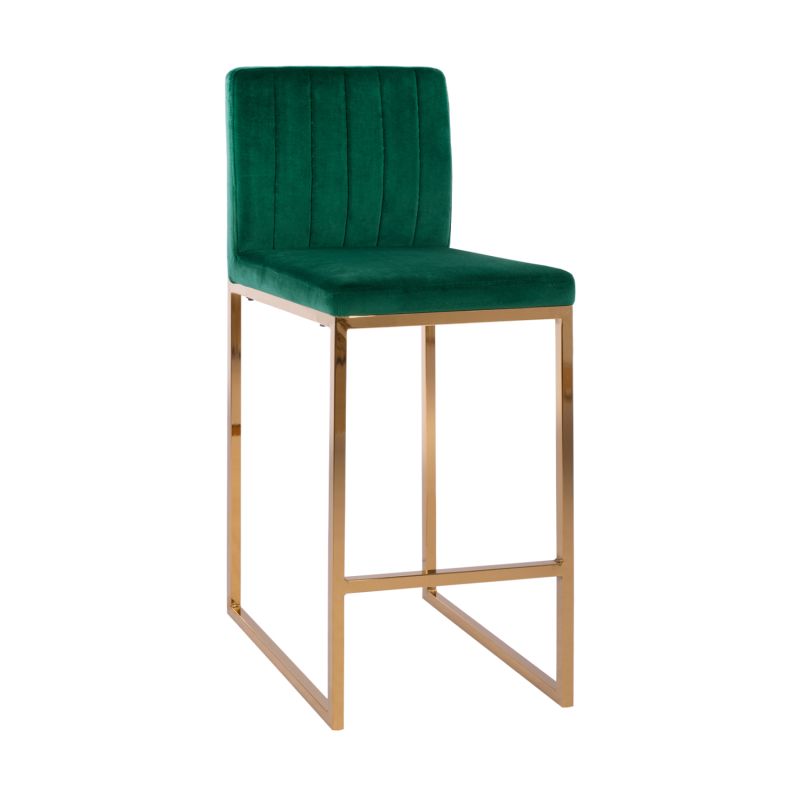 Бар стол Piper Velvet Cypress & Gold Metallic Frame HM8525.03 40X4