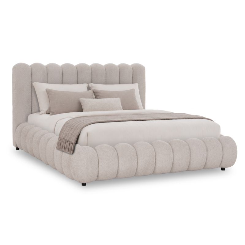 Легло King-size Bubble SM758.03 шенилен плат в светло бежово - за матр