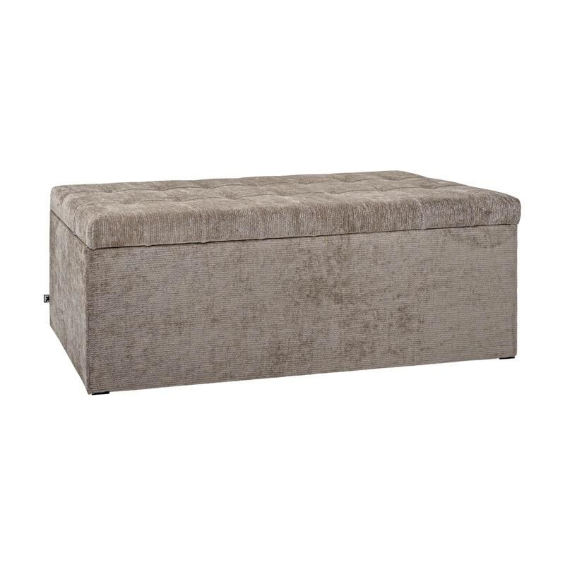Табуретка с място за съхранение Comfy цвят топ/кафяво-бежов 130X50X46 