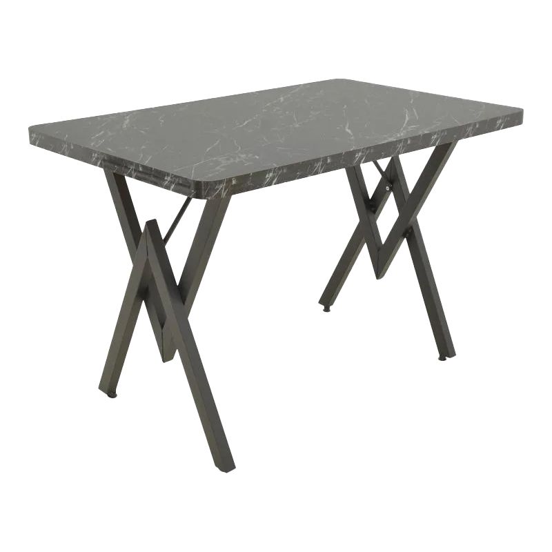 Маса Vertex черен мрамор и метал 110x70x72см