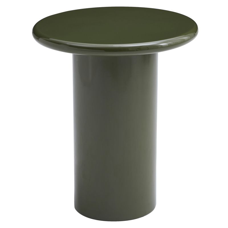Странична маса Solna HM18455.07 Mdf в гланцов маслинено зелен цвят Φ50