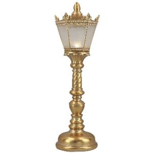  XMAS GOLD LAMP POST WITH LED LIGHT 13X13X42CM