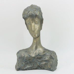 ДЕКОРАТИВНА СКУЛПТУРА, ЧОВЕК, СИВА, 18.5x12x26.5cm