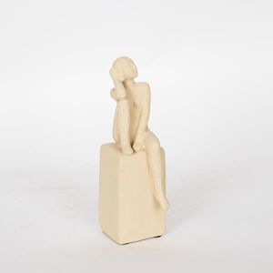 ДЕКОРАТИВНА СТАТУЕТКА, СМОЛА, КАФЯВА, 6x8x20,5 см