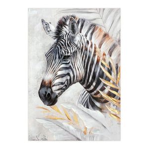 КАРТИНА ЗЕБРА СИВО-БЕЖОВО-БЯЛО 70X3X100CM