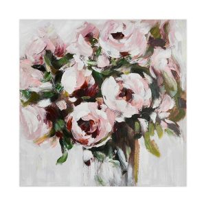 КАРТИНА ЦВЕТЕ 35296 КАФЯВО-БЕЖОВО-РОЗОВО-БЯЛО 100X3X100CM