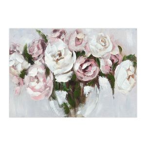 КАРТИНА ЦВЕТЕ 35501 БЕЖОВО-РОЗОВО-БЯЛО 100X3X70CM