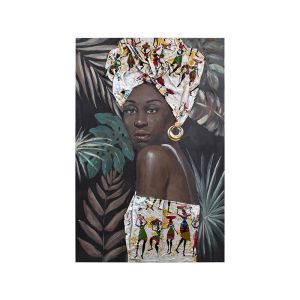 КАРТИНА AFRICAN LADY 701 ЧЕРНО-БЕЖОВО-КАФЯВО ЦВЯТ 60X3X90CM