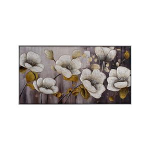 КАРТИНА FL2420 БЯЛО-БЕЖОВО-КАФЯВО 120X60XCM
