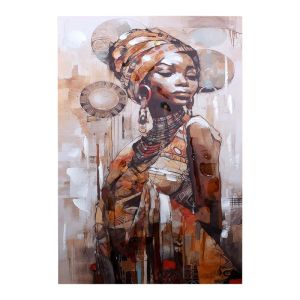 КАРТИНА WOMAN КАФЯВО-БЕЖОВ ЦВЯТ 60X3X90СМ