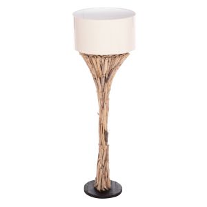 ДЕКОРАТИВНА  ЛАМПИОН HM4433 DRIFTWOOD NATURALKY-БЯЛА PVC ШАПКА Φ45x142Hcm