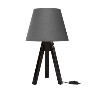 Настолна лампа Adeck E27 в кафяво-сив абажур Φ25x45см