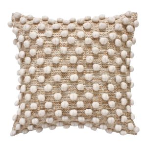 Памучна възглавница Finne в бежов нюанс 45x45x2,5см