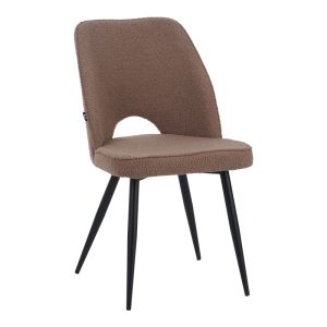 Стол Renish букле в цвят капучино с черни метални крака61x47x91.5см
