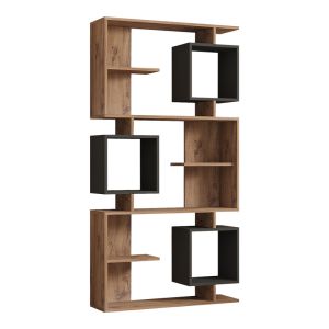 Библиотека Cubix в цвят сонома-антрацит 90x24,6x171,90 см