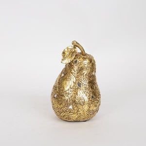 ДЕКОРАТИВНА, КРУША, ЗЛАТНА, 12,5х12,5х20см
