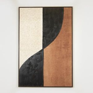 КАРТИНА, ЕКРЮ-ЧЕРНО-КАФЯВО, 82.6x122.6cm