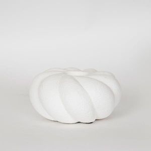 СВЕЩНИК, КЕРАМИЧЕН, БЯЛ, 1 ПОЗИЦИЯ, 18.5x18.5x9cm