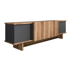 ТВ шкаф Aramos в нюанс антрацит-дъб 180x33x50см
