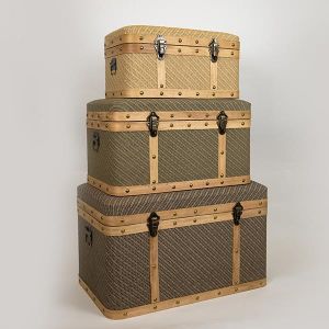 ДЪРВЕН САНДЪК, КАФЯВ, БЕЖОВ, МАСЛИНОВ, КОМПЛЕКТ 3БР, 70x44x42, 60x37x34,50x28x26см