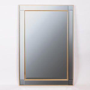 ОГЛЕДАЛО ЗА СТЕНА, PU, ​​ЗЛАТИСТО, 66x6x122см
