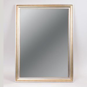 ОГЛЕДАЛО, ПЛАСТМАСА, БЯЛО ДЪРВО, 50x70см