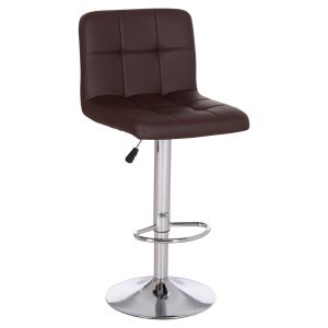 ВЪРТЯЩ СЕ БАР СТОЛ DIANA HM202.23 КАФЯВ PU - ХРОМИРАН МЕТАЛ 44X52X109HCM.