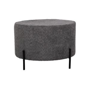 КРЪГЛА ТАБУРЕТКА KRISTAL СИВ ЦВЯТ 60X40СМ