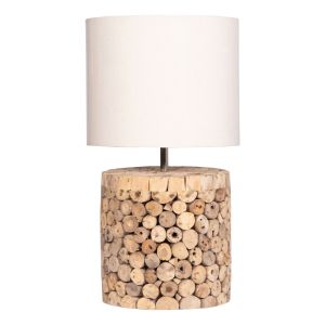 НАСТОЛНА ЛАМПА КРЪГЛА TWIGGY HM4427 ДЪРВО Φ24.5X45ВСМ.